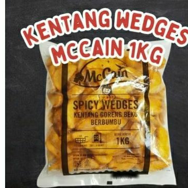 

KENTANG WEDGES SPICY MC CAIN 1kg halal frozen food