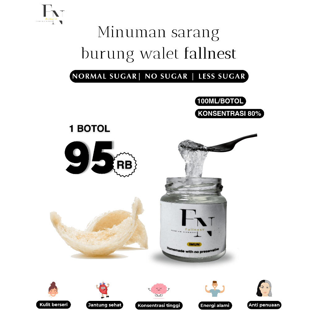 

Minuman sarang burung walet I fallnest I Birdnest drink I 100ML