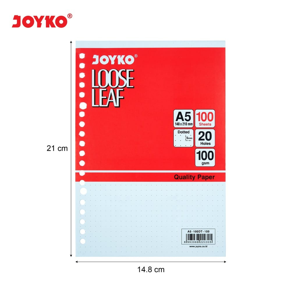 

ISI BINDER/ LOOSE LEAF A5 BERGARIS JOYKO 100 LEMBAR