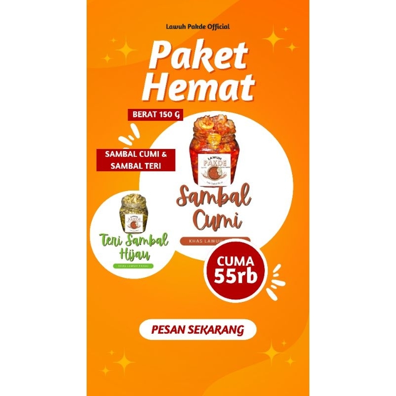 

Paket Hemat Sambal Teri & Sambal Cumi