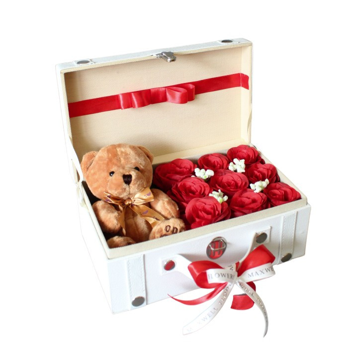 Hadiah Bunga Rose Teddy bear Maxwell Flowers