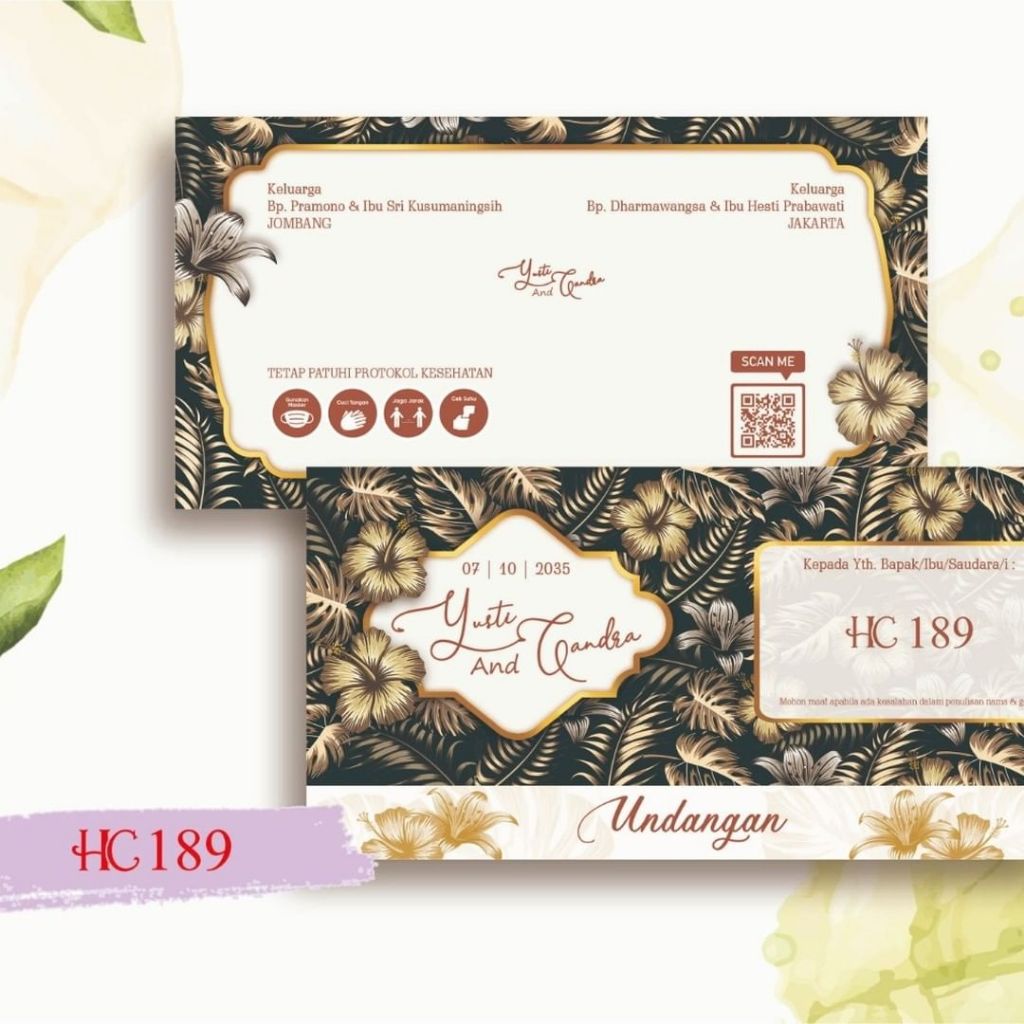 UNDANGAN NIKAH / CUSTOM / FULL COLOUR / FREEPLASTIK