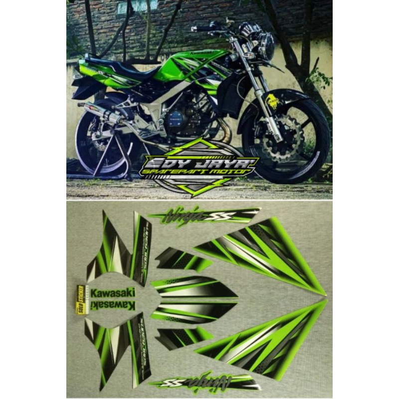 Striping Lis Sticker Standar Ori Kawasaki ninja Ss 2013 Striping Ninja Ss 2013 Ninja Ss 2013 hijau
