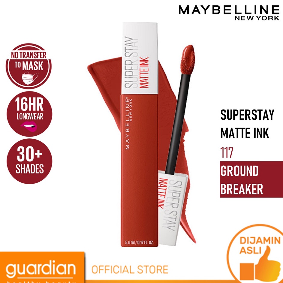 MAYBELLINE Superstay Matte Ink  117goundbreaker  d Lipstick Waterproof Transferproof