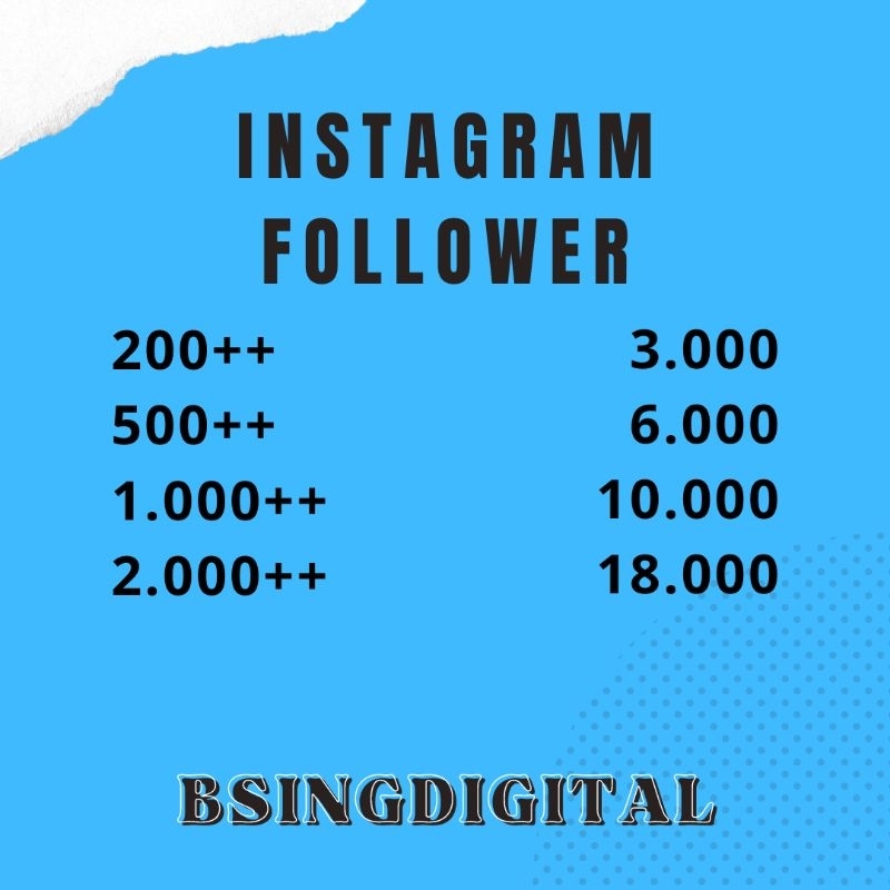 TERLARIS FOLLOWER INSTAGRAM | FOLLOWER IG [BEST SELLER]
