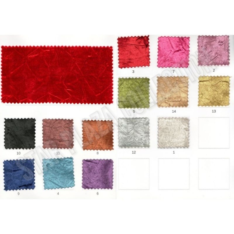 Promo Kain Bludru / Beludru Crushed Velvet Halus Mengkilap Glossy Shahriny - Shakira (Sofa, Jok,