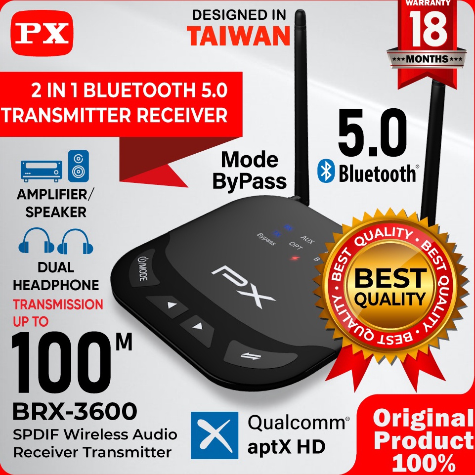 KODE N5X2 Receiver Bluetooth Transmitter Audio 5 HD stereo PX BRX36 Bluetooth Receiver Transmitter 2