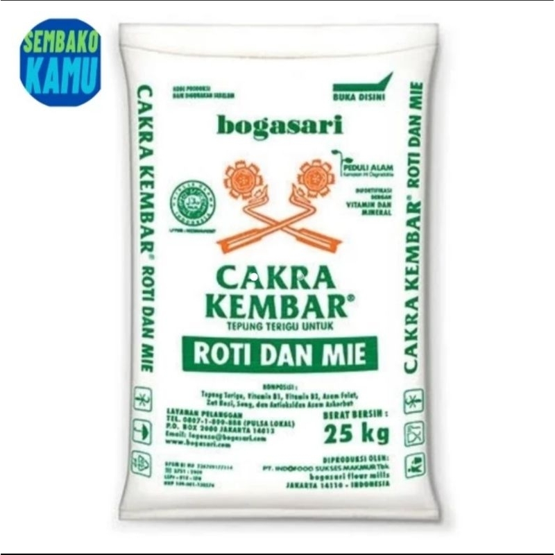 

Tepung Terigu Cakra Kembar 25 kg