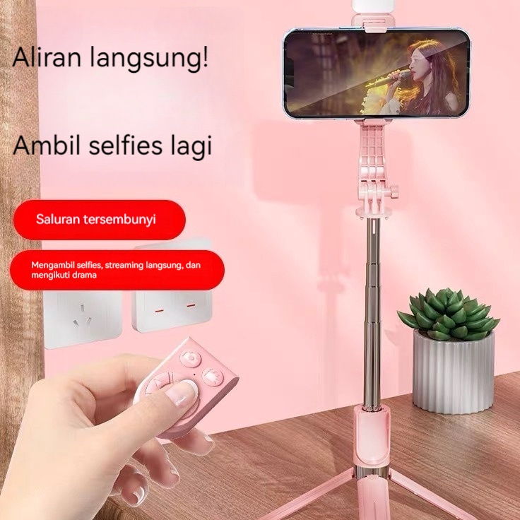 Buruan Beli Topsot Tongsis Selfie Stick Tri Bluetooth Remote Shutter 7 kunci Selfie Stick Mini Remot