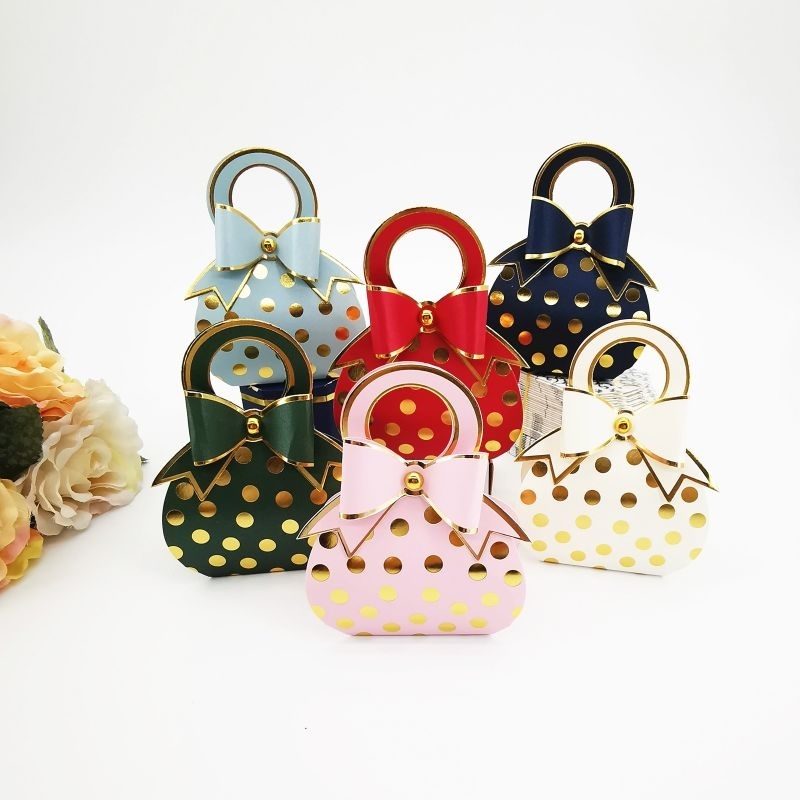 

R - BOX BAG POLKADOT PITA BOX SOUVENIR ULANG TAHUN MOTIF KOTAK TAS POLKADOT PITA