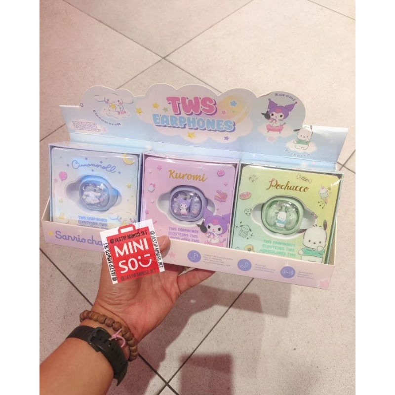 MINISO x SANRIO 🆕 TWS Earphones Colored Beans Model M99 (Kuromi, Cinnamoroll, Pochacco)