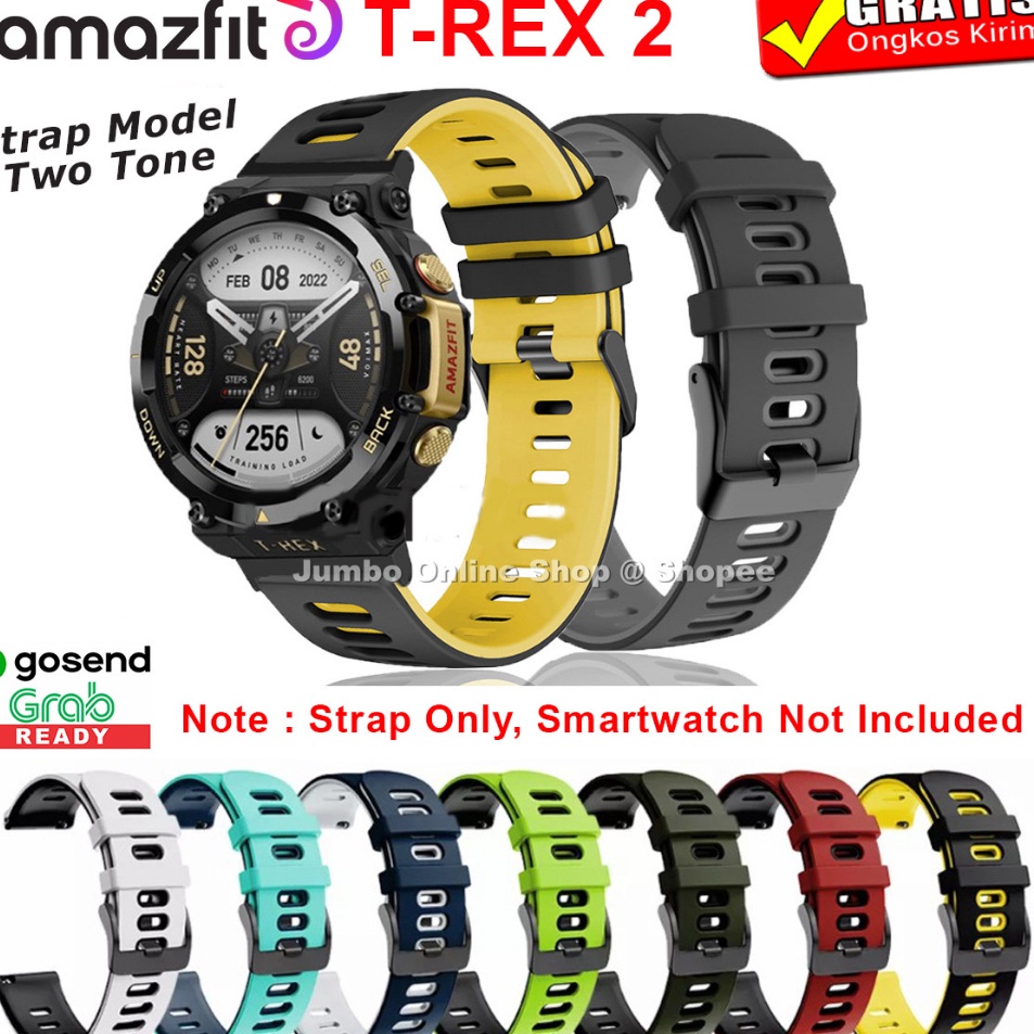 STRAP TALI JAM AMAZFIT TREX 2 TREX2 MODEL TWO TONE RUBBER