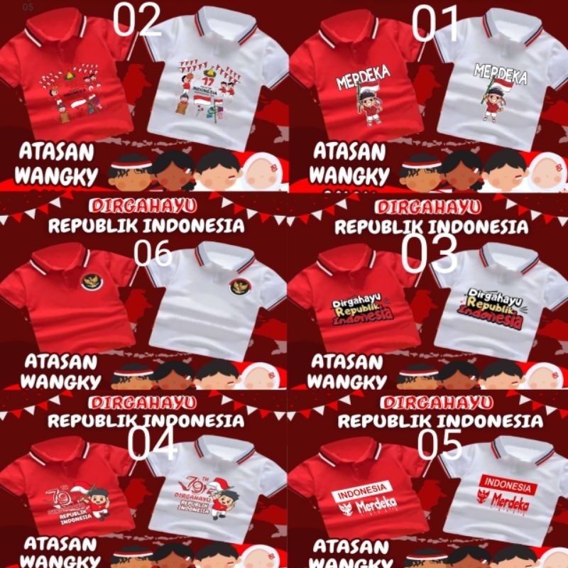 ATASAN WANGKY ANAK 17 AGUSTUS USIA 2 THN-10 THN (17 AGUSTUS)