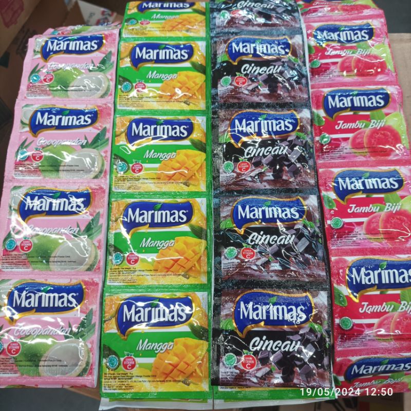 

Marimas 1 Renceng (isi 10 sachet) Minuman Bubuk aneka rasa Es Segar & murah