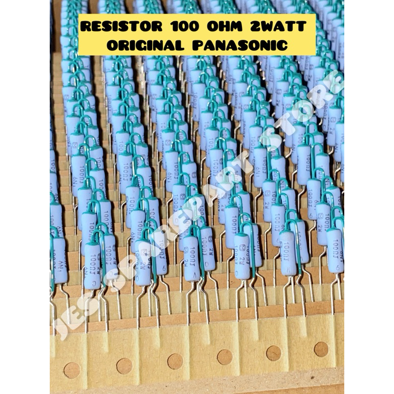 RESISTOR 100 OHM 2WATT / 100ohm 2watt ORIGINAL PANASONIC
