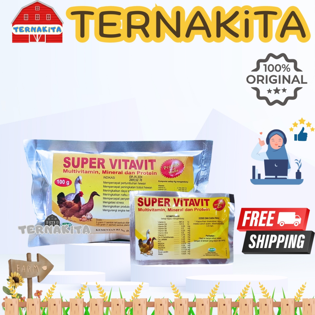 SUPER VITAVIT SACHET 10 KAPSUL MADU HEWANPEDIA - Multivamin Ayam Burung Unggas Itik Bebek Petelur Pe