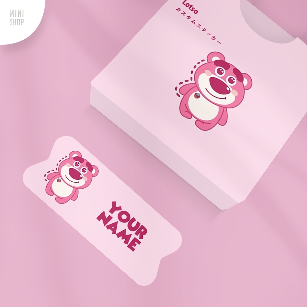 

Stiker Nama Custom Waterproof Lotso
