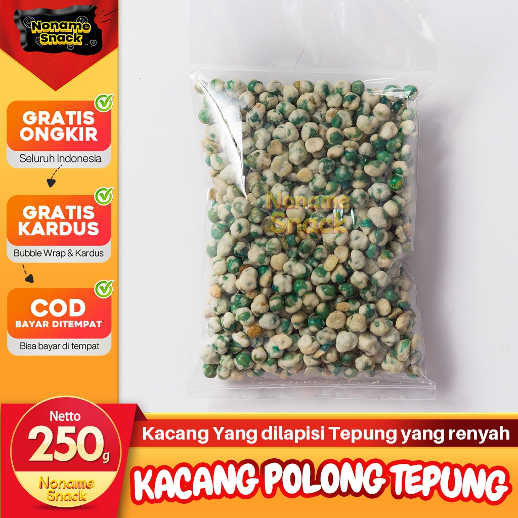 

NoName Snack - Kacang Polong Tepung Cemilan Gurih Grosir 250Gr