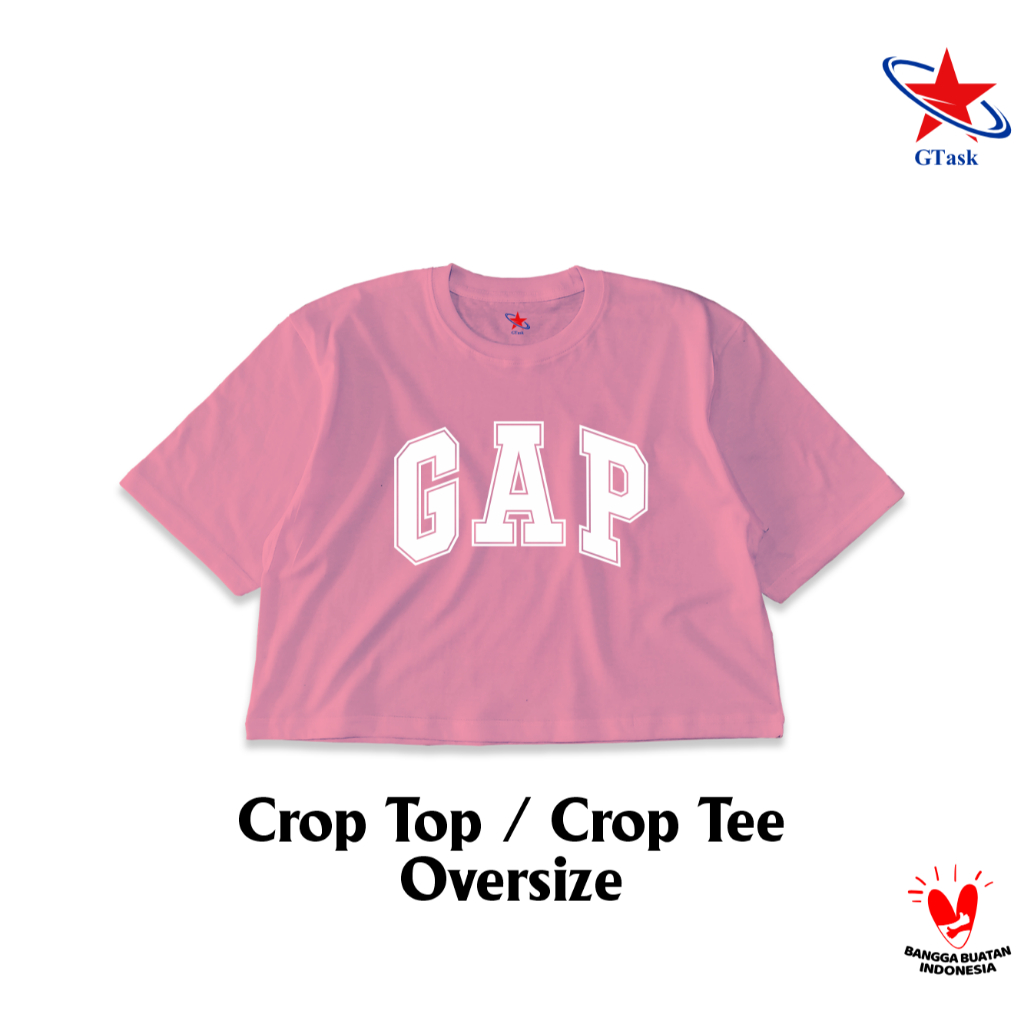 Kaos Crop Top OverSize Cocok buat Senam | Baju Crop Tee Oversized Hijab Dewasa Korean Style