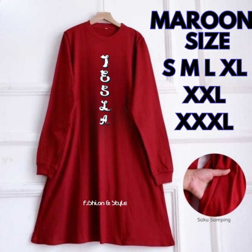 Atasan Wanita Remaja Best Seller Nikita Tunik BO Bahan Kaos Katun Combed Aplikasi Sablon Premium Ata