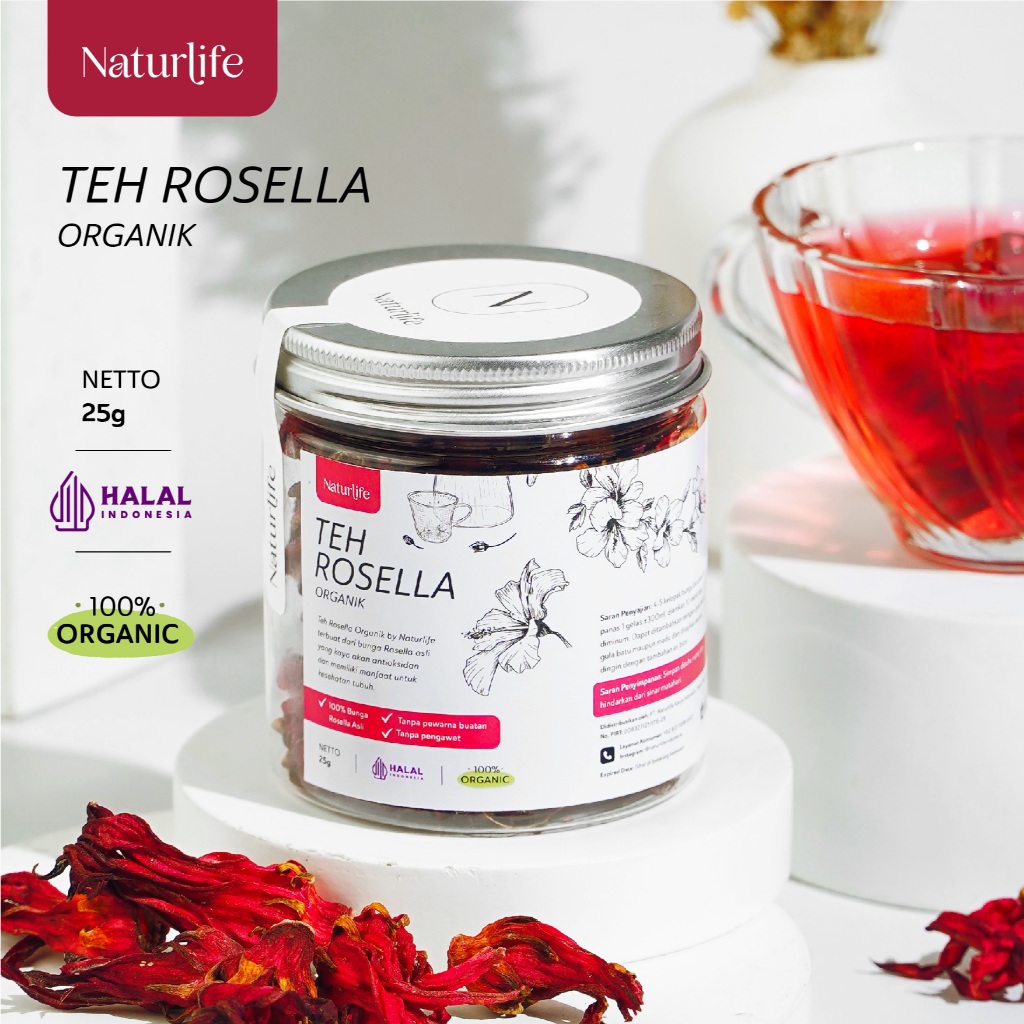 

TEH BUNGA ROSELLA MERAH KERING by NATURLIFE PREMIUM 25G BUNGA ROSELLA TEA / ROSELA MERAH KERING / ANTI AGING & DETOKS KAYA VIT C / UNTUK DIET / NUTRIFARM / BEORGANIK / DARI BUMI / SAFIYA / KENCONO SARI