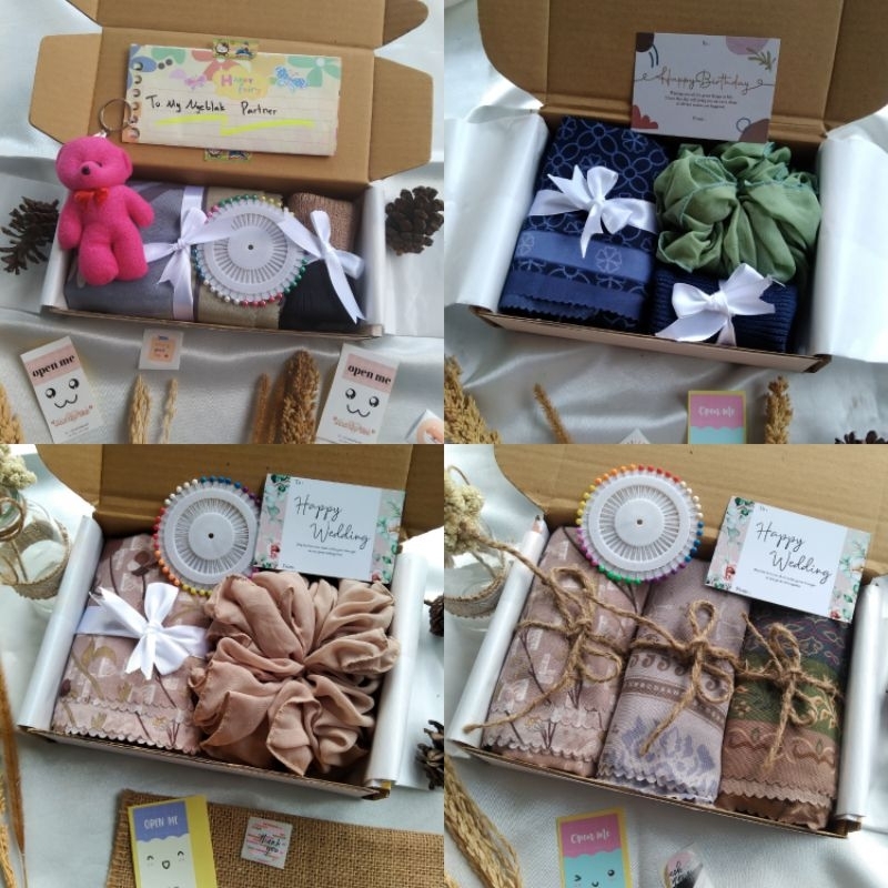 GIFT BOX HAMPERS HIJAB VOAL MOTIF azara HAMPERS JILBAB GIFT BOX VOAL MOTIF PREMIUM hampers ultah ham