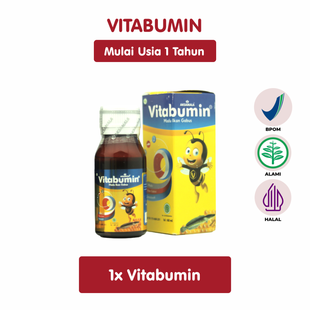 VITABUMIN Madu Ikan Gabus Penambah Nafsu Makan Bayi dan Anak 60ml
