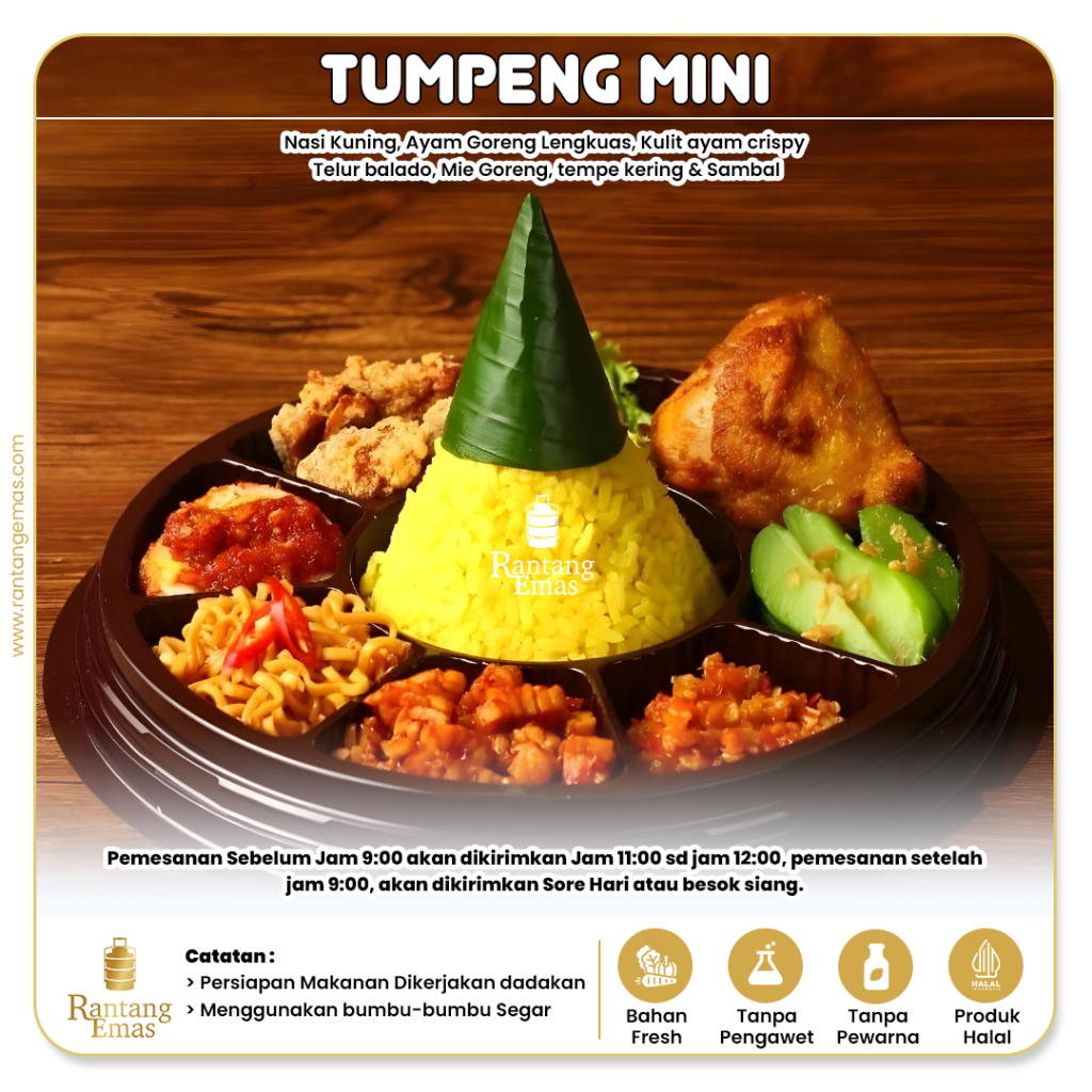 

Tumpeng Mini Nasi Kuning Catering Rumahan Makanan Tasyakuran Hajatan Praktis Enak Murah Matang Siap Saji