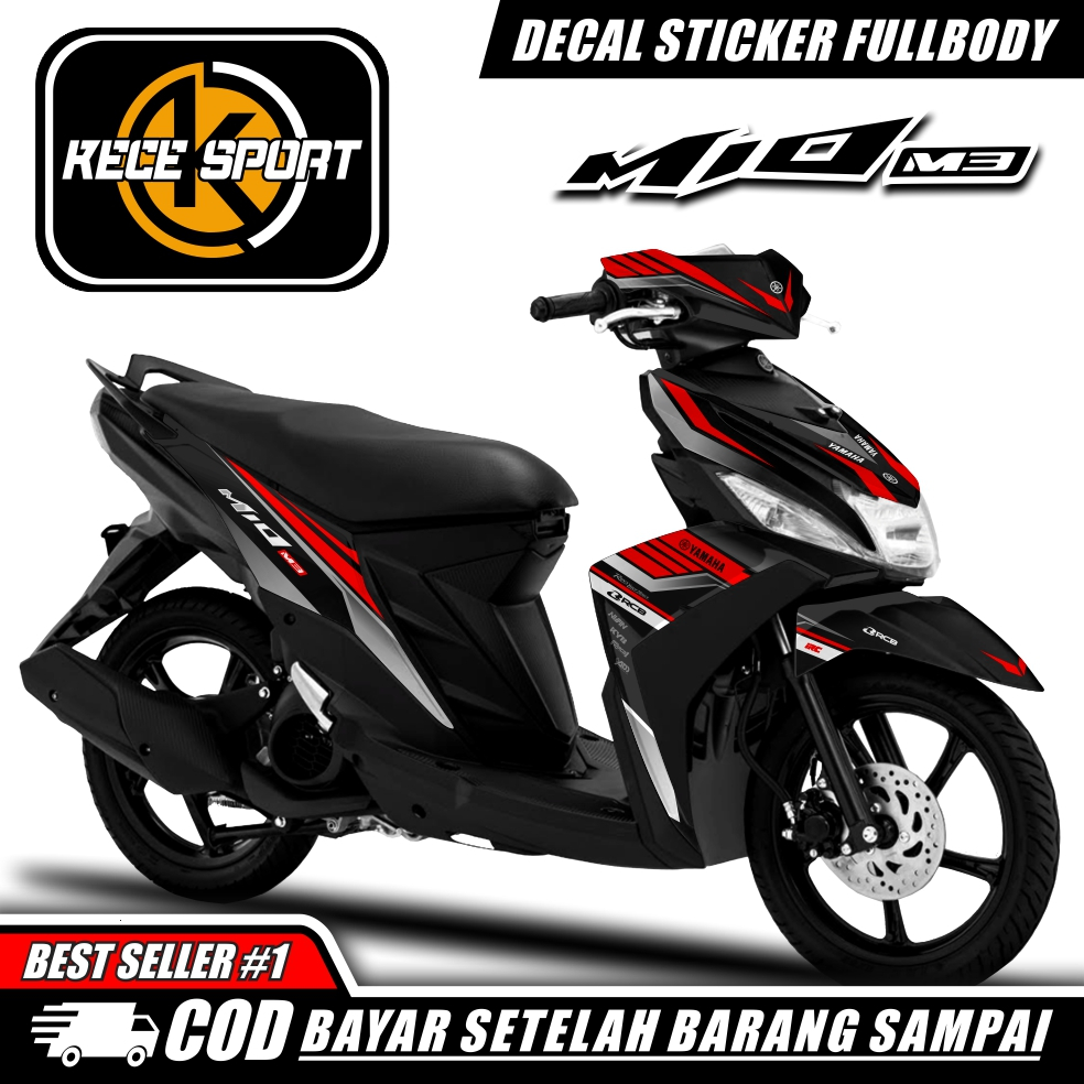 (COD) Decal Mio M3 125 - Mio Z Full Body Stiker Mio M3 125 Full Body Striping Mio M3 Variasi Desain 