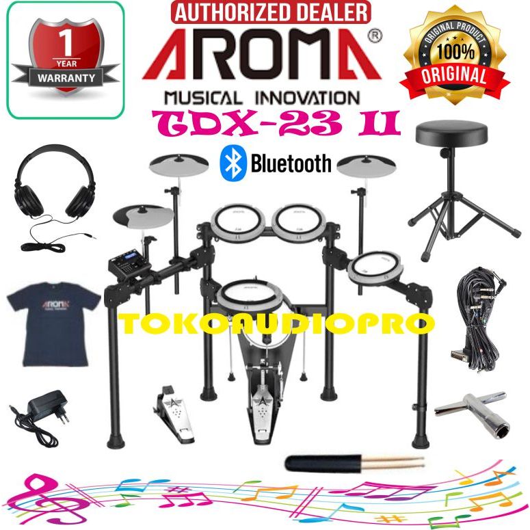 Drum Aroma TDX-23 II Electronic Drum Kit w/Bluetooth Aroma TDX23