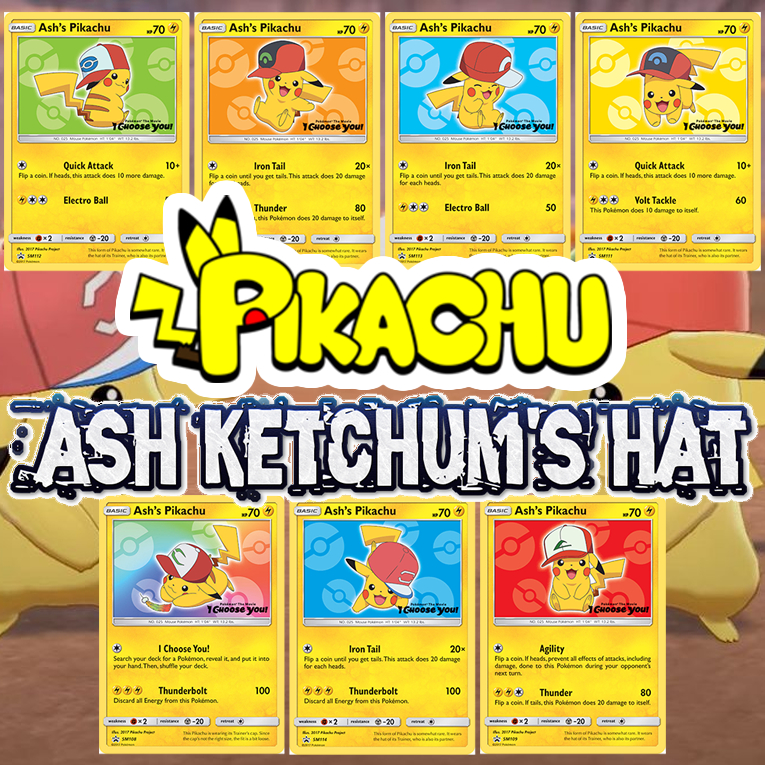 KARTU POKEMON TCG HOLOGRAM SPECIAL - ASH'S HAT PIKACHU