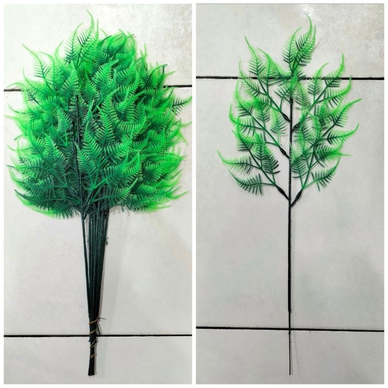 Daun Asparaga (Lusinan) / Daun Asparagus Hijau / Daun Asparaga Plastik / Daun Asparagus Plastik / Da