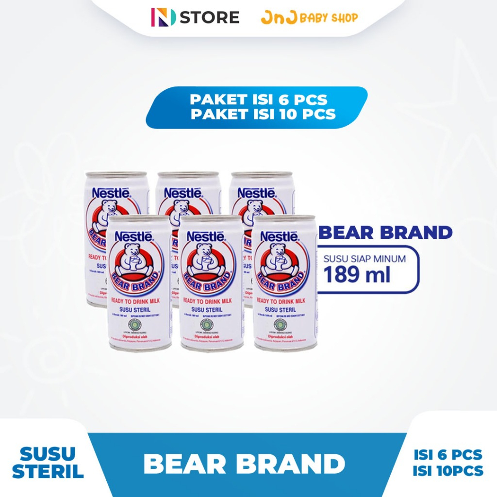 

BEAR BRAND Susu Kaleng Susu Beruang Susu Steril 189ml