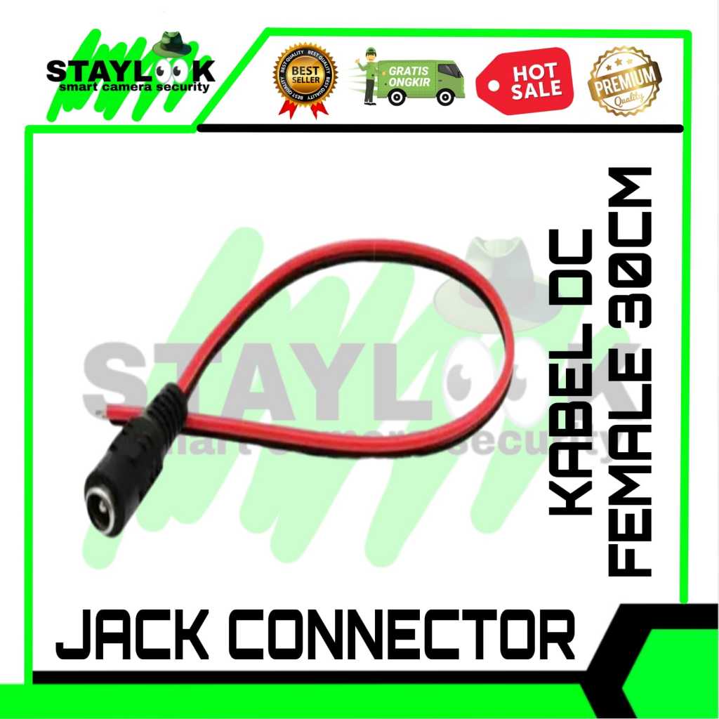 KABEL JACK DC FEMALE UNTUK CCTV COLOKAN DC FEMALE DENGAN KABEL
