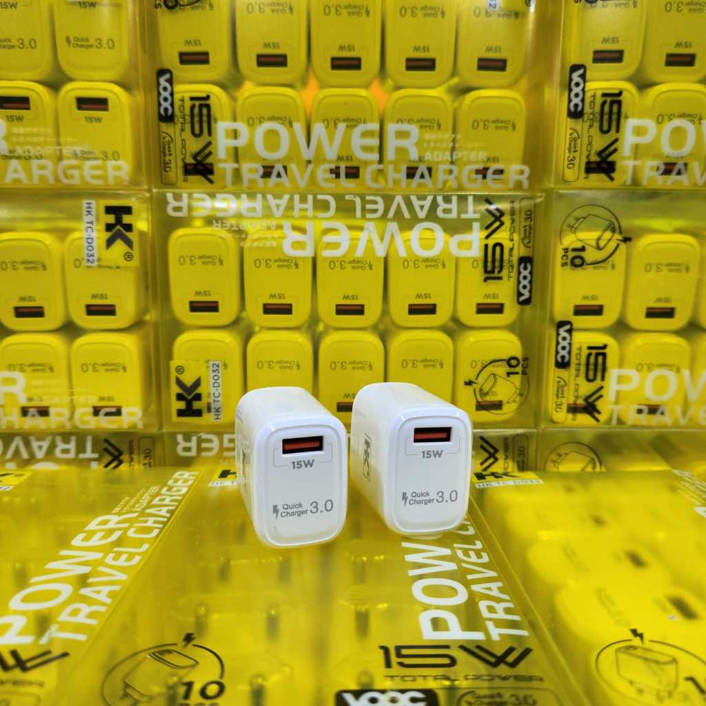 HK Charger TC-D032 Fast Charging 15W QC3.0 Original Wall Charger Adapter [1BOX isi 10PCS]
