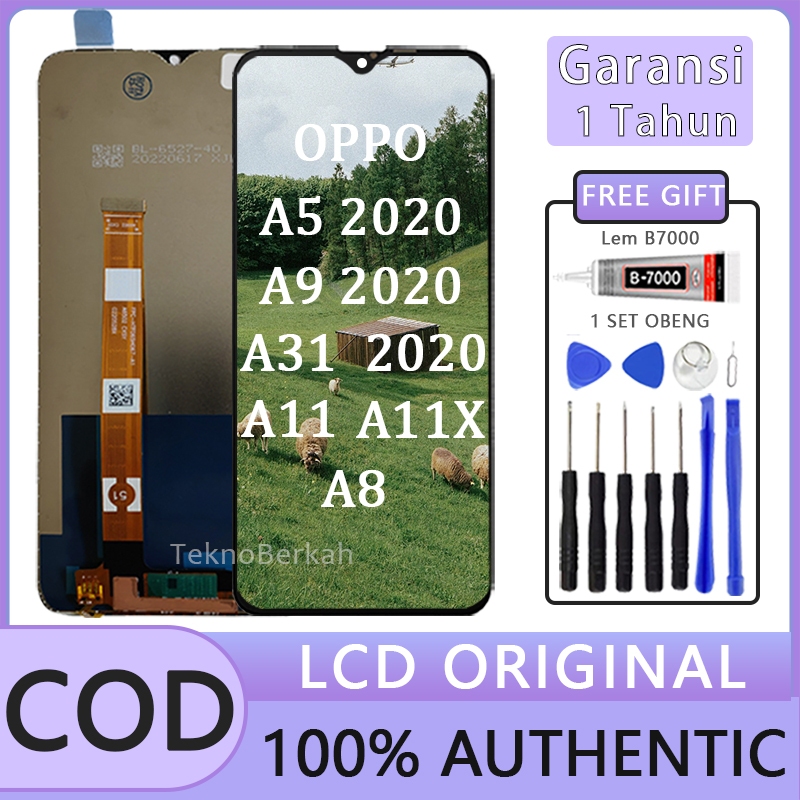 【ORIGINAL+LEM】LCD OPPO A5 2020/OPPO A9 2020/OPPO A31 2020/ A8/A11/A11X ORIGINAL 100% FULL SET LAYAR 
