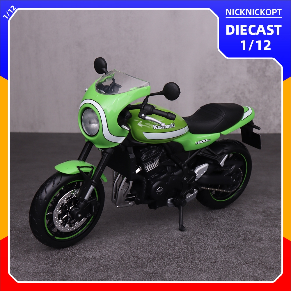 Maisto 1:12 Kawasaki Z900RS Cafe green Diecast Skala Mainan Koleksi Miniatur Motor