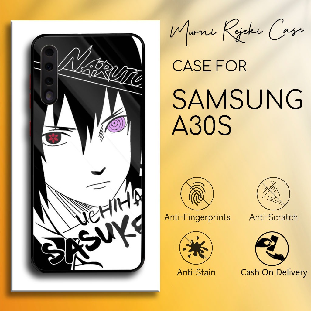 case samsung a03s motif anime putih bahan hardcase softcase premium glossy pelindung hp murni case