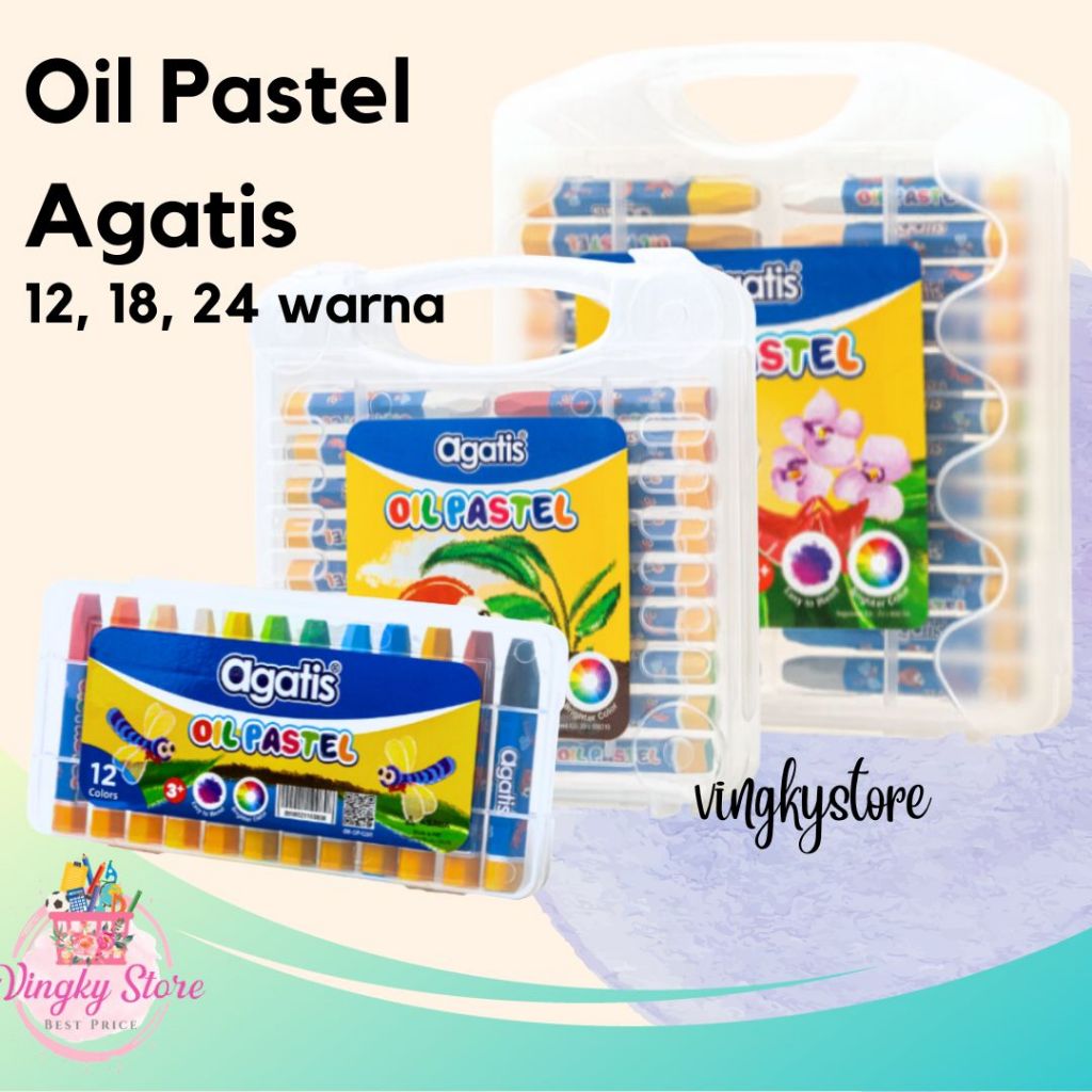 

Krayon Warna / Oil pastel Hexagonal Agatis