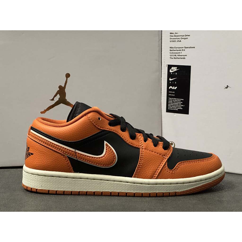 Nike Air Jordan 1 Low Women or Junior Black Orange Cocout Milk Original 7.5 38.5