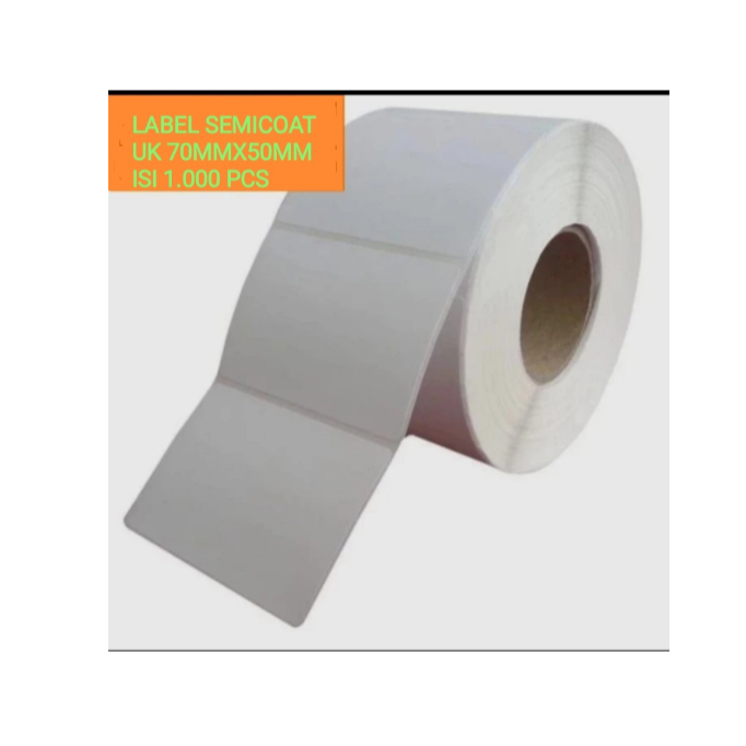 

LABEL SEMICOAT 70x50 mm 1Line isi 1.000 pcs, Core1", Option Core2