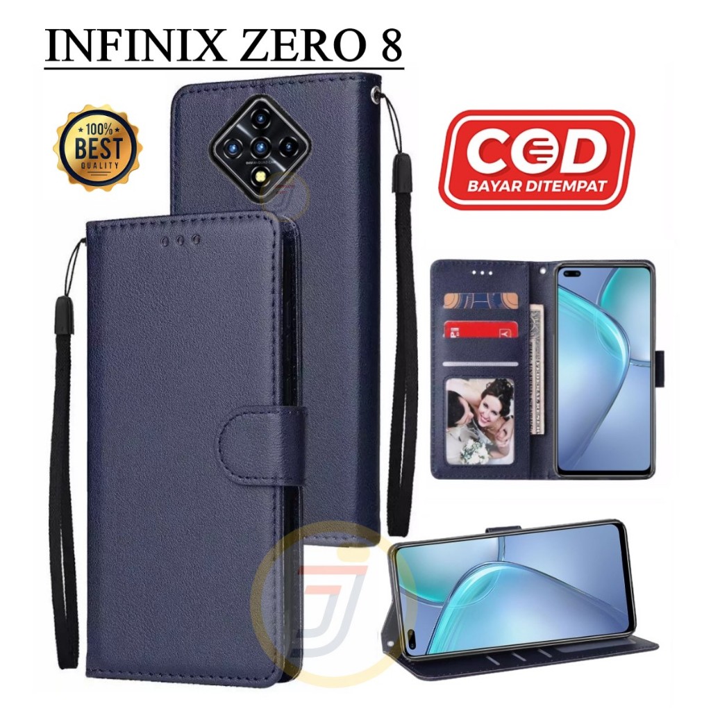 Flip Case Infinix Zero 8 Premium Case Wallet Kulit/Casing Dompet Hp