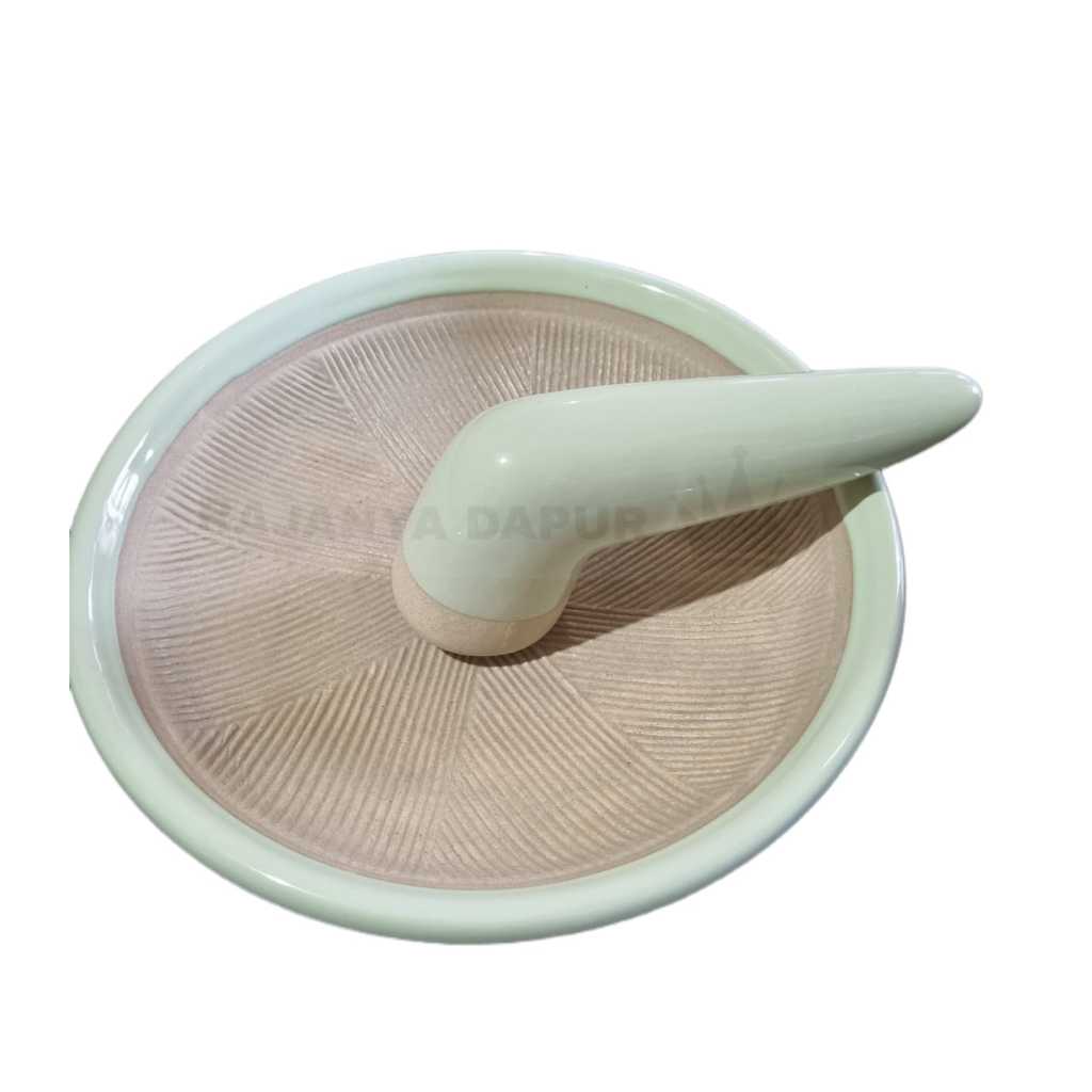 Cobek viral - cobek cericher dan uleg sambal keramik - cobek ceramic 21 - cobek keramik uleg viral