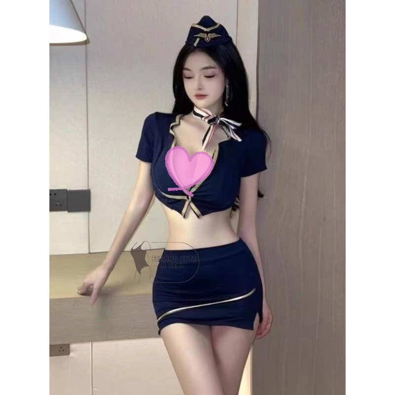 ! READY ! Feeling Cute n Sexy || LG014 Lingerie Kostum Roleplay Seksi Baju Tidur Dinas Wanita Dewasa