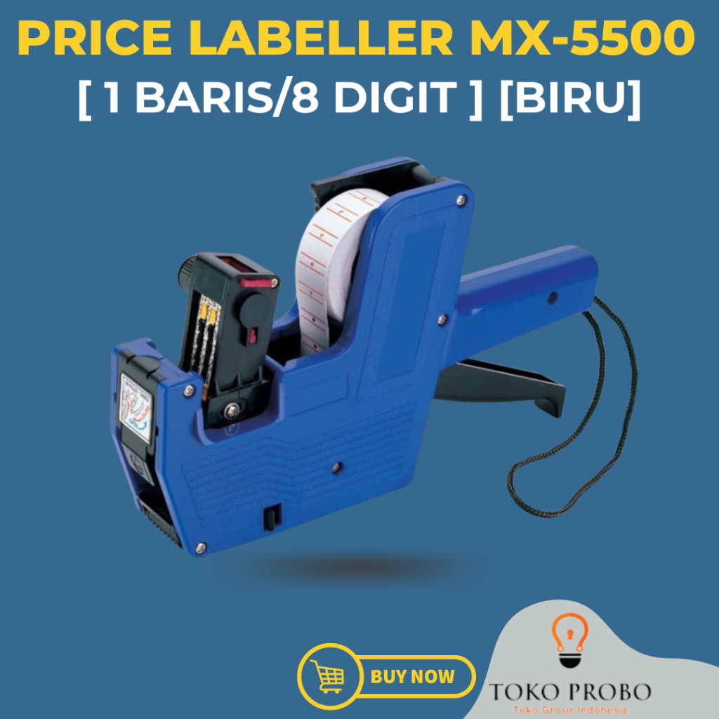 

Alat Pemberi Label Harga & Kode Produk [Price Labeller] MX-5500 1 Baris 8 Digit Biru