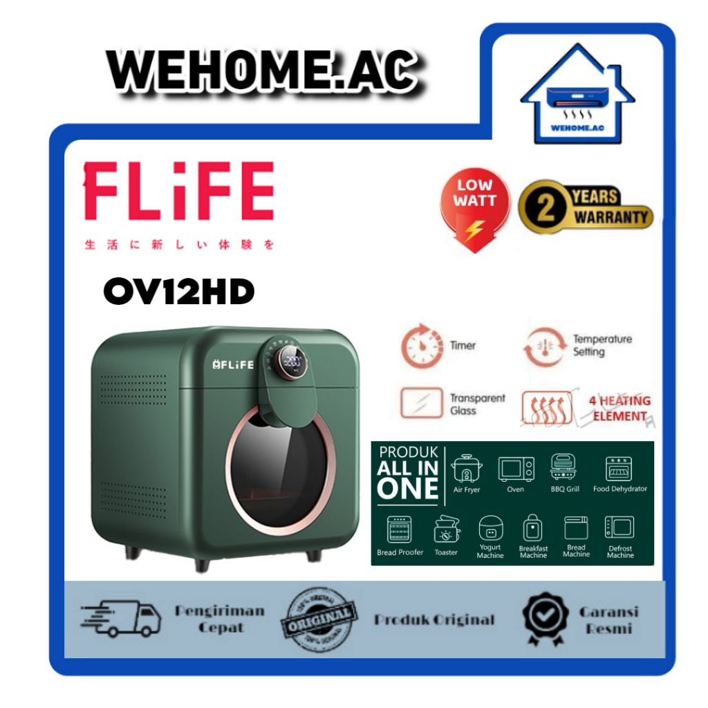 Air Fryer FLIFE OV12HD Lightwave Air Fryer Oven FLIFE Air Fryer & Oven Toaster
