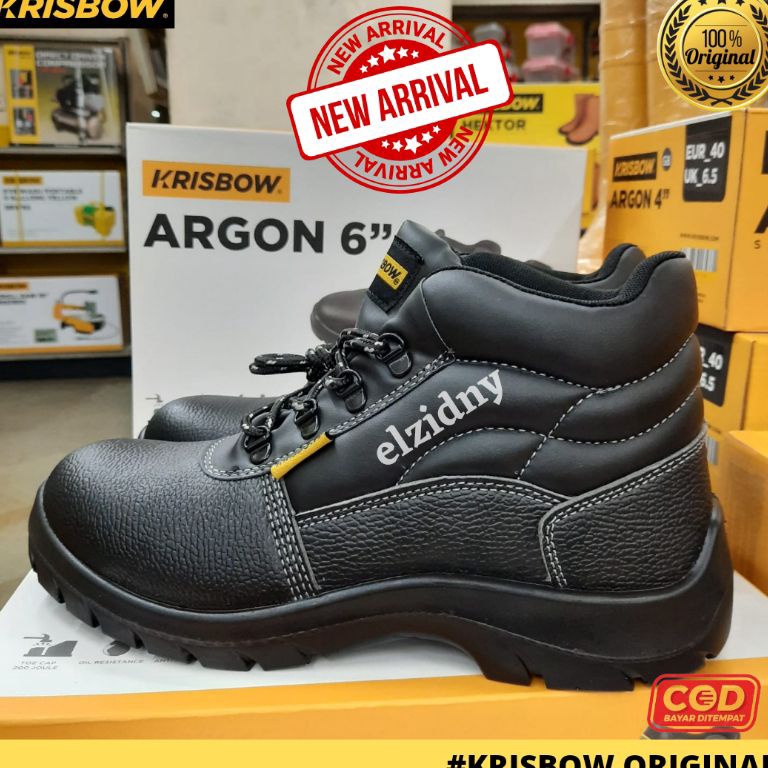 Paling Diminati Sepatu Safety KRISBOW ARGON 6 ORIGINAL  Safety Shoes Krisbow Argon  Sepatu KRISBOW ujung besi