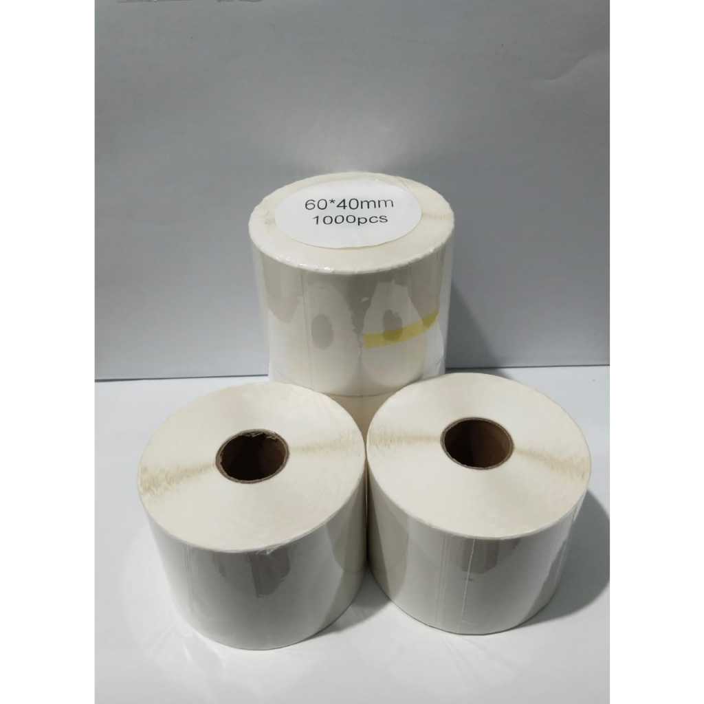

LABEL BARCODE 60x40 mm KERTAS STICKER DIRECT THERMAL ISI 1000 PCS