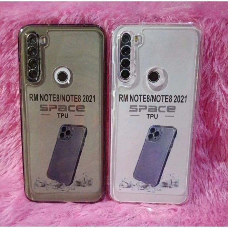 Softcase/Silikon Bening Black hp REDMI NOTE 8/NOTE 8 PRO Casing TPU bening black space