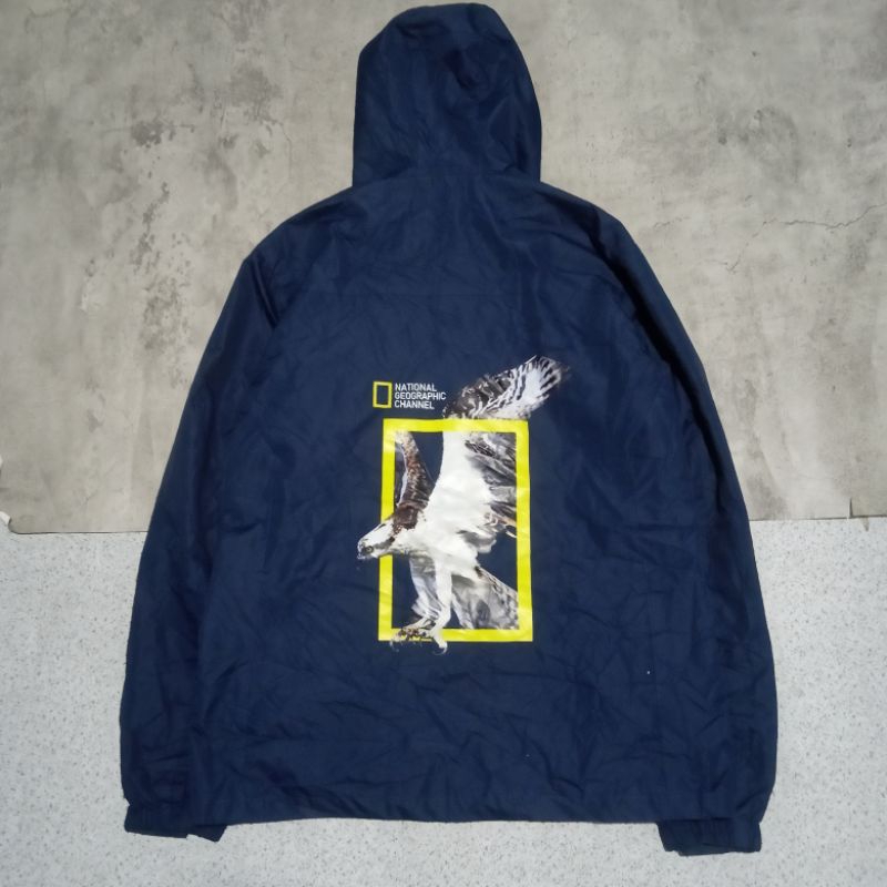 jaket outdoor hiking gunung natgeo navy